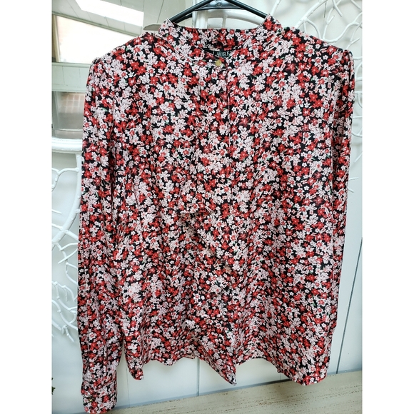 Lauren Red Floral Blouse - Picture 2 of 8